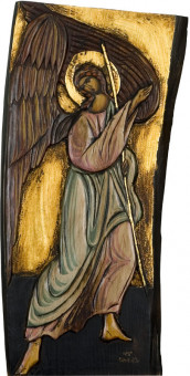 1399pinakes | Άγγελος Κυρίου | ξυλόγλυπτο επιζωγραφισμένο - 69Χ33
 |  Δ & Σ Γαρδικιώτη