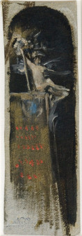 1485pinakes | Το Πνεύμα της Τέχνης | σχέδιο - 1888 - 16Χ7 σχέδιο αφίσας για έκθεση στο Glaspalast,1888
 |  Νικόλαος Γύζης