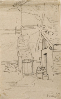 1520pinakes | Σπίτι με σκάλα (Brixlegg) | σχέδιο - 1883 - 13Χ8 
 |  Νικόλαος Γύζης