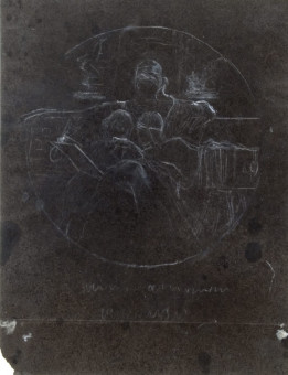 1579pinakes | Σχέδιο για αφίσα καλλιτεχνικού τυπογραφείου | σχέδιο - 1895-98 - 26Χ20 
 |  Νικόλαος Γύζης