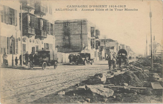 162kart | Έργα στην παραλιακή οδό . 1914-1917 | Παραλία Θεσσαλονίκης | T005/015
