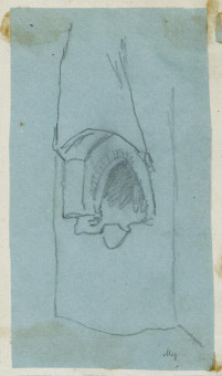 1680pinakes | Φούρνος (Μέγαρα) | σχέδιο - 1872-74 - 14Χ7.5 Από το άλμπουμ "Σημειώσεις από το 1877 και |  Νικόλαος Γύζης