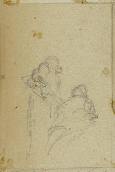 1688pinakes | Το νεογέννητο αδελφάκι | σχέδιο - 1875-80 - 12Χ8 Από το άλμπουμ "Σημειώσεις από το 1877 και & |  Νικόλαος Γύζης