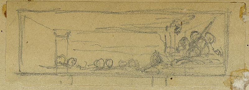 1751pinakes | Τοιχογραφία | σχέδιο - μετά το 1877 - 4Χ12 Από το άλμπουμ "Σημειώσεις από τ&omi |  Νικόλαος Γύζης