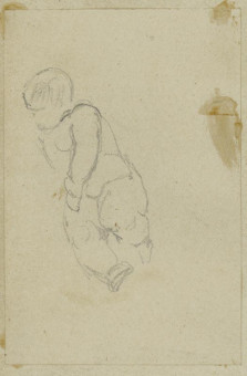 1791pinakes | Καθισμένο παιδί | σχέδιο - 1875-79 - 12Χ8 Από το άλμπουμ "Σημειώσεις από το 1877 και & |  Νικόλαος Γύζης