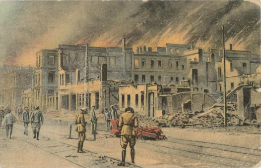 1794kart | Άγγλοι στρατιώτες φωτογραφίζουν στιγμιότυπα της πυρκαγιάς.Επιχρωματισμένη | Πυρκαγιά | T069/015
 |  Edit. IPA CT