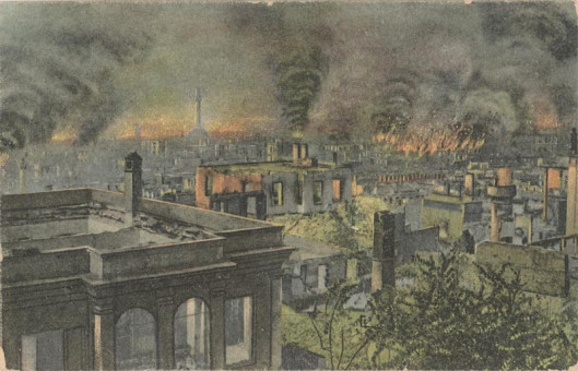 1840kart | Η πόλη στις φλόγες. Επιχρωματισμένη | Πυρκαγιά | T071/008
 |  Edit. IPA CT