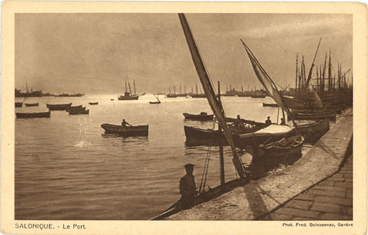 21kart | Το λιμάνι της Θεσσαλονίκης. Φωτογραφία του 1913 | Παραλία Θεσσαλονίκης | T001/021
 |  Edition Paul Trembley