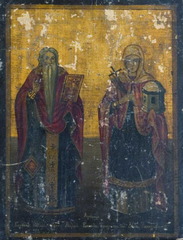 Φωτογραφίες | 62 | 2302bizantines | Ο Άγιος Χαράλαμπος και η Αγία Βαρβάρα | 32x42 - 1919 -
 |  άγνωστος