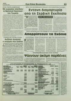 2395e | BONUS - 28.07.1994, αρ. 64 - Σελίδα 23 | BONUS | Ημερήσια εφημερίδα της Θεσσαλονίκης που εκδίδονταν την περίοδο 1994-2000 - 32 σελίδες (0,29 Χ 0,42 εκ.) - 
 | 1