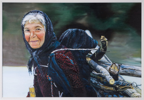 2423pinakes |  Η γιαγιά με τα ξύλα | ελαιογραφία - 2006 - 53Χ79 
 |  Ελένη Μαυρογιάννη
