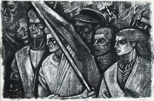 270pinakes | Εργάτες | λιθογραφία - 1962 - 64Χ94 
 |  Βάλιας Σεμερτζίδης