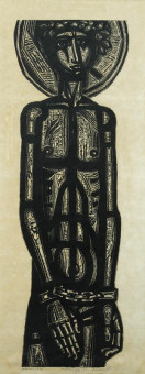 279pinakes | Σκλάβος Γ | ξυλογραφία - 1967 - 114Χ43 
 |  Τάσσος Αλεβίζος
