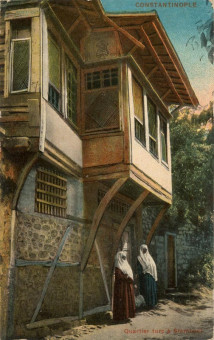 3015kart | Τούρκικη συνοικία στην πόλη. Επιχρωματισμένη | Κωνσταντινούπολη | T119/015

