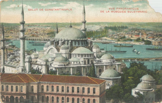 3025kart | Πανοραμική άποψη της Αγιά Σοφιάς. Επιχρωματισμένη | Κωνσταντινούπολη | T119/025
