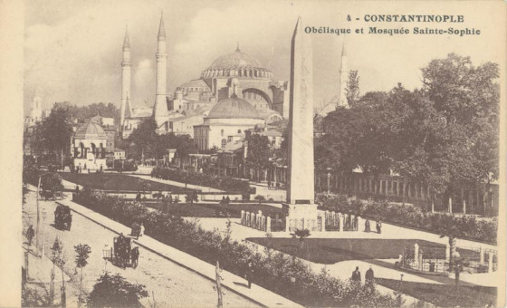 3050kart | Οβελίσκος και η Αγιά Σοφιά. | Κωνσταντινούπολη | T120/024
 |  Edit. L.B.