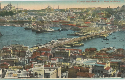 3055kart | Το λιμάνι του Γαλατά. Επιχρωματισμένη | Κωνσταντινούπολη | T121/003
 |  Edit. Stampa