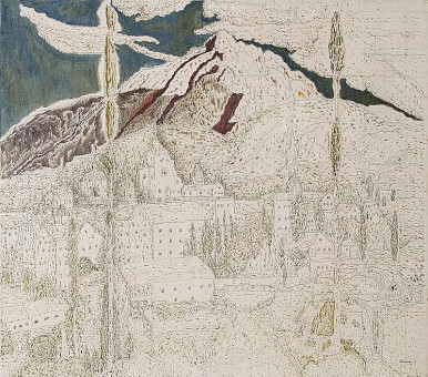 42pinakes | Άγιον Όρος | ελαιογραφία - 1932 - 103Χ107 
 |  Σπύρος Παπαλουκάς