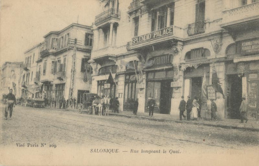 725kart | Η λεωφόρος Νίκης μπροστά από το ξενοδοχείο Σλέντιτ πριν το 1916. | Κτήρια της Θεσσαλονίκης | T023/010
 |  Edit. Levasseur