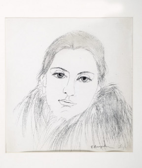 877pinakes | Προσωπογραφία γυναίκας | λιθογραφία - 1971 - 30Χ28 
 |  Παύλος Μοσχίδης