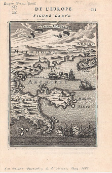 Χάρτες  |  | Χάρτες |  Παρίσι, 1686, 14 Χ 10 εκ. Α.Κ.Ζ. 1406 |  Mallet Alain Manesson