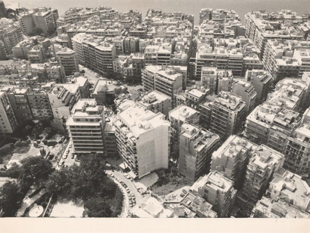 O-25 | Κέντρο της πόλης | Αεροφωτογράφηση Σύγχρονης Θεσσαλονίκης |  1984 - 40 Χ 30 εκ. |  Γιώργος Τσαουσάκης