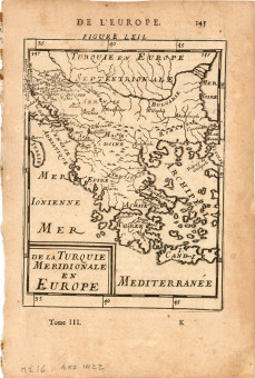    |   | Χάρτες |  Paris, 1683, Χαλκογραφία, 14 Χ 10 εκ., Α.Κ.Ζ. 1422 |  A. Mallet
