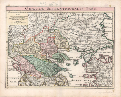   |   | Χάρτες |  Nuruberg, 1720, Χαλκογραφία, 39 Χ 32 εκ., Αριθμός Καταλόγου Ζαχαράκη 2371 |  J.C. Weigel