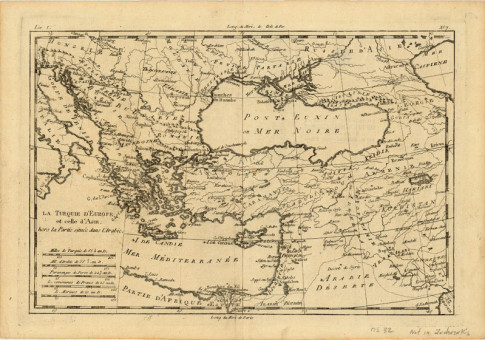  Χάρτης της Ευρωπαϊκής και Ασιατικής Τουρκίας  |  Χάρτης της Ευρωπαϊκής και Ασιατικής Τουρκίας | Χάρτες |  Paris, 1867, Χρωμολιθογραφία, 44 Χ 29 εκ., Χάρτες της Τουρκίας, Αρ. καταλ. Ζαχαράκη: 1501 |  R. Bonne